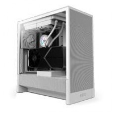 GABINETE NZXT H5 FLOW /BLANCO /VIDRIO TEMPLADO/2 VENTILADORES/F120Q /MID TOWER /USB TIPO C /GAMER, - Garantía: 1 AÑO -