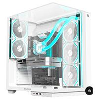 GABINETE GAMER BALAM RUSH TANK MAJESTIC 7600 / MEDIA TORRE / ATX/MICRO ATX- MINI ITX / VENTILADORES ARGB / TRIPLE PANEL DE CRISTAL TEMPLADO / BLANCO / BR-941501, - Garantía: 5 AÑOS -