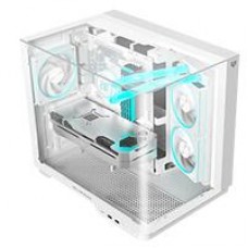 GABINETE GAMER BALAM RUSH TANK EXPERT CURVE 6800 / MEDIA TORRE / ATX/MICRO ATX- MINI ITX / VENTILADORES ARGB / PANEL CURVO DE CRISTAL TEMPLADO / BLANCO / BR-941587, - Garantía: 5 AÑOS -