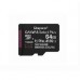 MEMORIA FLASH MICRO SD KINGSTON SDXC CANVAS SELECT PLUS 64GB 100MB/S UHS-I U1 V10 SIN/ADAPTADOR (SDCS3/64GBSP), - Garantía: 1 AÑO -