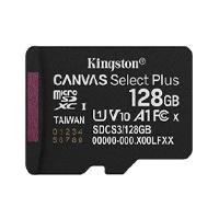 MEMORIA FLASH MICRO SD KINGSTON SDXC CANVAS SELECT PLUS 128GB 150MB/S UHS-I U1 V10 SIN/ADAPTADOR (SDCS3/128GBSP), - Garantía: 1 AÑO -