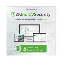 LICENCIA PARA ZKBIO CVSECURITY PERMITE GESTIONAR HASTA 5 PUERTAS PARA CONTROL DE ACCESO, - Garantía: SG -