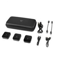 KIT 2 MICRFONOS LAVALIER / GAME FACTOR / MCL650 USB C, 2.4GHZ, ULTRA BAJA LAT, CANC DE RUIDO, NEGRO., - Garantía: 1 AÑO -