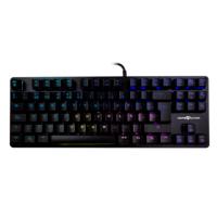 TECLADO MECNICO TKL / GAME FACTOR / KBG500-BL, RGB, TENKEYLESS, USB NEGRO, - Garantía: 1 AÑO -