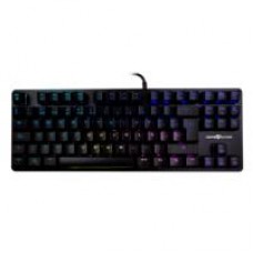 TECLADO MECNICO TKL / GAME FACTOR / KBG500-BL, RGB, TENKEYLESS, USB NEGRO, - Garantía: 1 AÑO -