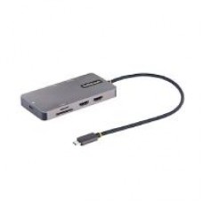 ADAPTADOR MULTIPUERTOS USB C 2X HDMI 4K 60HZ, HUB USB-A 3.1 2PT 5GBPS, PD 100W, GBE, SD/MICROSD, CABLE DE 30CM, DOCKING STATION USB TIPO C DE VIAJES PARA LAPTOPS STARTECH, - Garantía: 3 AÑOS -