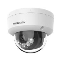 HIKVISION / DUAL LIGHT DOMO IP 8 MEGAPIXEL 4K / LENTE 2.8 MM / 30 MTS IR 30 MTS LUZ BLANCA / MICRFONO INTEGRADO / IK08 / ACUSENSE LITE / EXTERIOR IP67 / H.265 / POE / ONVIF, - Garantía: 1 AÑO -