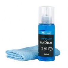 LIMPIADOR DE PANTALLAS VORAGO CLN-109 150 ML CON FRANELA MICROFIBRA, - Garantía: SG -