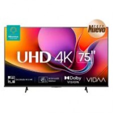 TELEVISION 75 PULGADAS LED HISENSE 75A65NV SMART VIDAA, 4K UHD, DOLBY VISION HDR10, DTS VIRTUAL X, WIFI, - Garantía: 2 AÑOS -