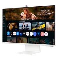MONITOR LED SAMSUNG 32 PULGADAS /SMART MONITOR M8 /4K (3840 X 2160)/ VA/ PLANO /HDMI / BT / WIFI/ USB-C/ WEB CAM/ 60 HZ /BLANCO CÁLIDO, - Garantía: 3 AÑOS -