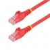 CABLE DE RED DE 0.5M ROJO CAT6 UTP ETHERNET GIGABIT RJ45 SIN ENGANCHES STARTECH, - Garantía: 5 AÑOS -