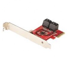 TARJETA PCIE CONTROLADORA SATA DE 4 PUERTOS - TARJETA DE EXPANSIóN PCI EXPRESS SATA - 6GBPS - PERFIL BAJO/COMPLETO - CONECTORES SATA APILADOS - ASM1164 SIN RAID STARTECH, - Garantía: 2 AÑOS -