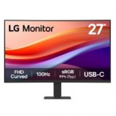 MONITOR PC LG 27U421A-B CURVO FHD 27 PULG,USB-C,PANEL VA,100HZ,TR 5MS(GTG),RESOL 1920X1080,ASP 16:9,BRILLO 250CD/M2,CONTR 3000:1,1500R,HDR10,SRGB 99%,HDMI,DYNAMIC ACTION SYNC,VESA 100X100 MM., - Garantía: 1 AÑO -