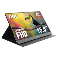 MONITOR PORTATIL LED AOC 16T20 / COLOR NEGRO / PANEL IPS 15.6 / USB-C / ASPECTO 16:9 / T.D.RESPUESTA 20MS / RESOLUCION 1920 X 1080 / 60 HZ / CONTRASTE 50M:1 / BRILLO 230 CD/M2 / 3 AÑOS DE GARANTIA, - Garantía: 3 AÑOS -