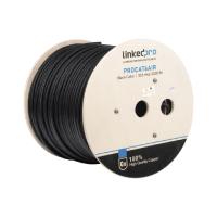 LINKEDPRO BY EPCOM BOBINA DE CABLE FTP CON MENSAJERO DE ACERO DE 305 M CAT6+ CALIBRE 23, COLOR NEGRO, PARA APLICACIONES EN VIDEO VIGILANCIA Y REDES DE DATOS / USO EN INTEMPERIE Y APLICACIONES AÉREAS, - Garantía: 5 AÑOS -