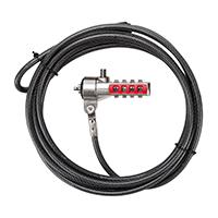 CANDADO DE SEGURIDAD TARGUS PA410U DEFCON CL C/COMBINACION COLOR NEGRO, - Garantía: 1 AÑO -