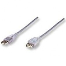 CABLE USB,MANHATTAN,340502, V2.0 EXT. 4.5M PLATA, - Garantía: 99 AÑOS -