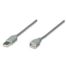 CABLE USB,MANHATTAN,317238, EXTENSION 3.0M, GRIS, - Garantía: 3 AÑOS -