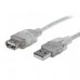 CABLE USB,MANHATTAN,336314, V2.0 EXT. 1.8M PLATA, - Garantía: 3 AÑOS -