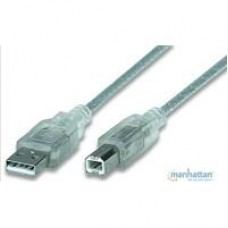 CABLE USB,MANHATTAN,340465,V2.0 A-B  4.5M, PLATA, - Garantía: 3 AÑOS -