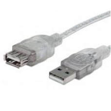 CABLE USB,MANHATTAN,340496, V2.0 EXT. 3.0M PLATA, - Garantía: 3 AÑOS -