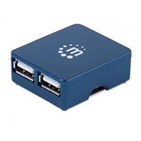 HUB USB,MANHATTAN,160605, V2.0 4 PTOS MICRO, - Garantía: 1 AÑO -