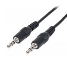 CABLE AUDIO,MANHATTAN,334594, ESTEREO 3.5MM M-M 1.8M NEGRO, - Garantía: 3 AÑOS -