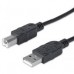 CABLE USB,MANHATTAN,33382, V2.0 A-B  3.0M, NEGRO, - Garantía: 3 AÑOS -