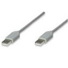 CABLE USB,MANHATTAN,317887, A-A 1.8M, GRIS, - Garantía: 3 AÑOS -