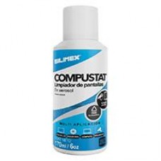 AEROSOL COMPUSTAT LIMPIADOR DE PANTALLAS (LAPTOPS, TABLETAS, SMART TV´S, SMART PHONES) SILIMEX 170 ML, - Garantía: SG -