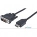 CABLE HDMI,MANHATTAN,372503, - DVI-D M-M  1.8M, - Garantía: 3 AÑOS -