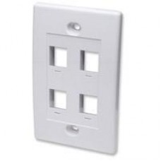 TAPA FACEPLATE, INTELLINET,163316, 4 PERFORACION BLANCO, - Garantía: 3 AÑOS -