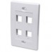 TAPA FACEPLATE, INTELLINET,163316, 4 PERFORACION BLANCO, - Garantía: 3 AÑOS - TAPA FACEPLATE, INTELLINET,163316, 4 PERFORACION BLANCO, - Garantía: 3 AÑOS -
