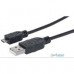 CABLE USB,MANHATTAN,307178, V2 A-MICRO B, BOLSA PVC 1.8M NEGRO, - Garantía: 3 AÑOS -