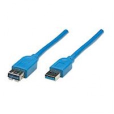 CABLE USB,MANHATTAN,322379, V3.0 EXT. 2.0M AZUL, - Garantía: 3 AÑOS -