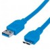 CABLE USB,MANHATTAN,325424, V3.0 A-MICRO B 2.0M AZUL, - Garantía: 3 AÑOS -