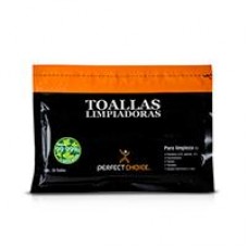 TOALLAS LIMPIADORAS ANTIESTATICAS PARA PANTALLAS Y MONITORES PERFECT CHOICE 20 PIEZAS, - Garantía: SG -