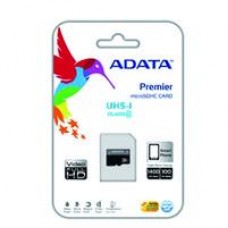 MEMORIA ADATA MICRO SDHC 64GB UHS-I CLASE 10 C/ADAPTADOR (AUSDX64GUICL10-RA1), - Garantía: 99 AÑOS -