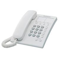 TELEFONO PANASONIC KX-TS550MEW ALAMBRICO BASICO UNILINEA CON MARCADOR RAPIDO DE 10 NUMEROS CONTROL DE VOLUMEN DE 4 NIVELES BLANCO, - Garantía: 1 AÑO -