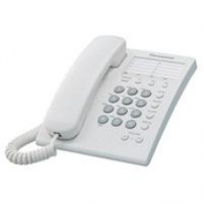TELEFONO PANASONIC KX-TS550MEW ALAMBRICO BASICO UNILINEA CON MARCADOR RAPIDO DE 10 NUMEROS CONTROL DE VOLUMEN DE 4 NIVELES BLANCO, - Garantía: 1 AÑO -