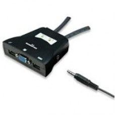 MUX KVM ,MANHATTAN,151245,MINI USB 2:1 CON CABLES+AUDIO, - Garantía: 3 AÑOS -