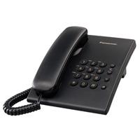 TELEFONO PANASONIC KX-TS500MEB ALAMBRICO BASICO UNILINEA SIN MEMORIAS CONTROL DE VOLUMEN 4 NIVELES REMARCACION ULTIMO NUMERO NEGRO, - Garantía: 1 AÑO -