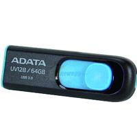 MEMORIA ADATA 64GB USB 3.2 UV128 RETRACTIL NEGRO-AZUL (AUV128-64G-RBE), - Garantía: 5 AÑOS -