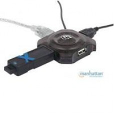 HUB USB,MANHATTAN,162272,4 PTOS NEGRO ECONOMICO, - Garantía: 3 AÑOS -