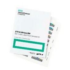 PAQUETE DE ETIQUETAS CON CODIGO DE BARRAS HP LTO-6 ULTRIUM RW, - Garantía: SG -