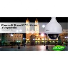 CAMARA IP DAHUA PTZ DOMO 12X/ 2 MP/ WDR REAL/ IVS/ POE PLUS/ ECO SAVY 2/ EXTERIOR IP66/ ONVIF/ DWD, - Garantía: 2 AÑOS -