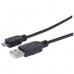 CABLE USB,MANHATTAN,307161, V2 A-MICRO B, BOLSA PVC 1.0M NEGRO, - Garantía: 1 AÑO -