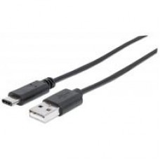 CABLE USB,MANHATTAN,353298,-C V2.0, C-A 1.0M NEGRO 480MBPS, - Garantía: 1 AÑO -