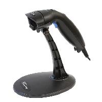 LECTOR DE CODIGO DE BARRAS EC LINE EC-LS-9620, NEGRO, LASER, USB, 1D, 200 LECTURAS POR SEGUNDO, INCLUYE BASE, - Garantía: 1 AÑO -