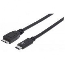 CABLE USB,MANHATTAN,353397,-C V3.1, C-MICRO B 1.0M NEGRO, - Garantía: 5 AÑOS -